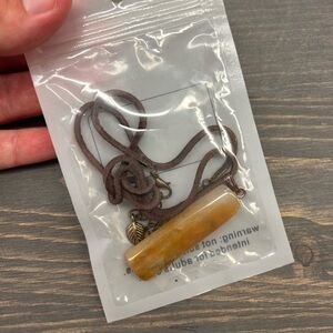 NEW brown gemstone pendant necklace